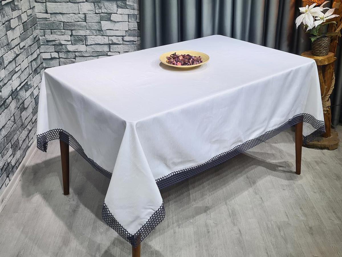 Çeyiz Diyarı 160 x 220 cm Dertsiz Dikdörtgen Masa Örtüsü Siyah