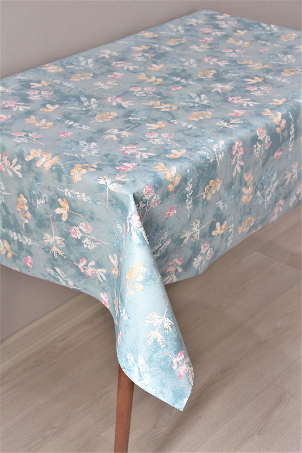 Dede Ev Tekstil PVC 140 x 180 cm Dikdörtgen Masa Örtüsü Yeşil