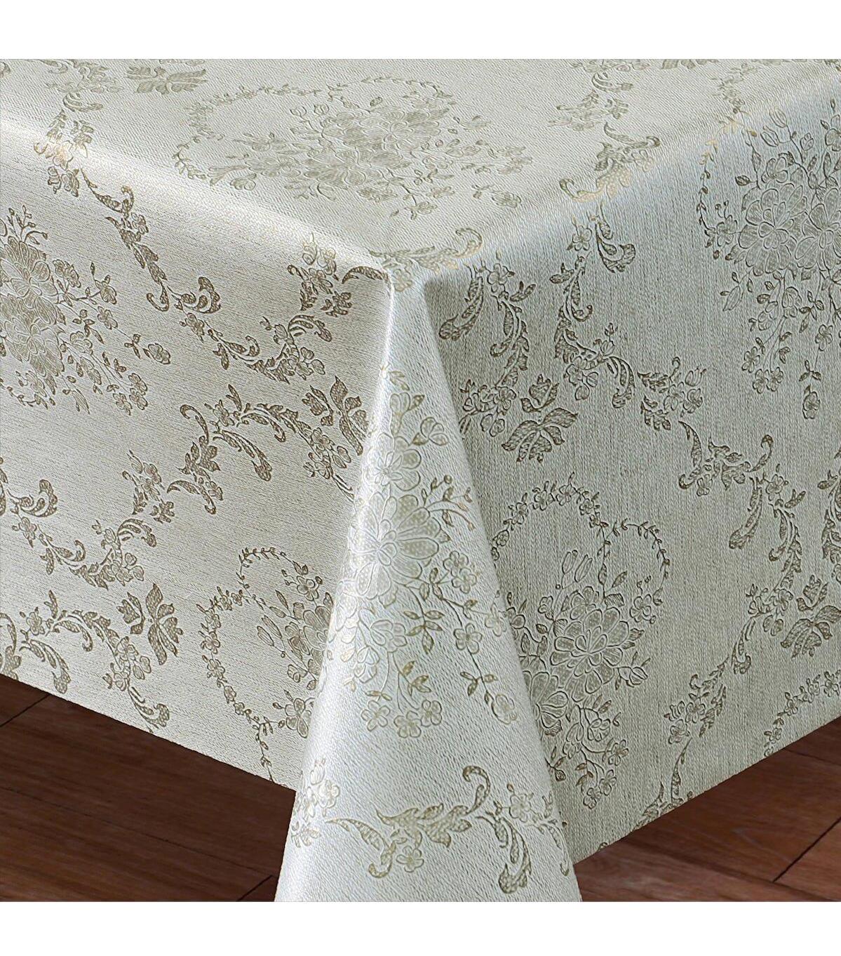 Fantastik PVC 100 x 140 cm Dikdörtgen Masa Örtüsü Beyaz