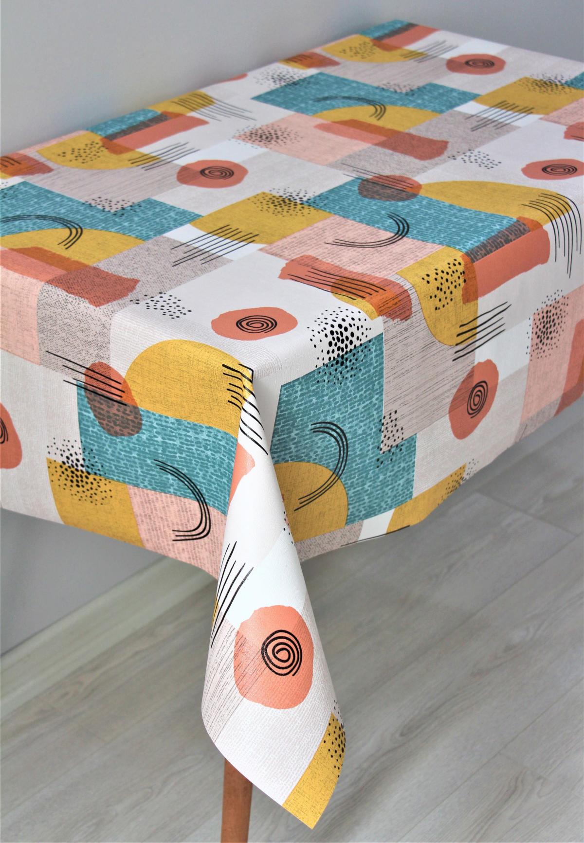Dede Ev Tekstil PVC 140 x 180 cm Dikdörtgen Masa Örtüsü Çok Renkli