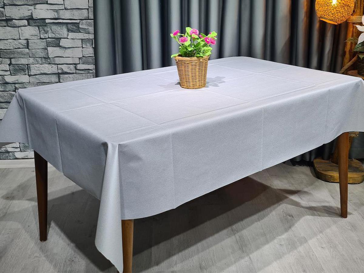 Çeyiz Diyarı 110 x 140 cm Dikdörtgen Masa Örtüsü Gümüş