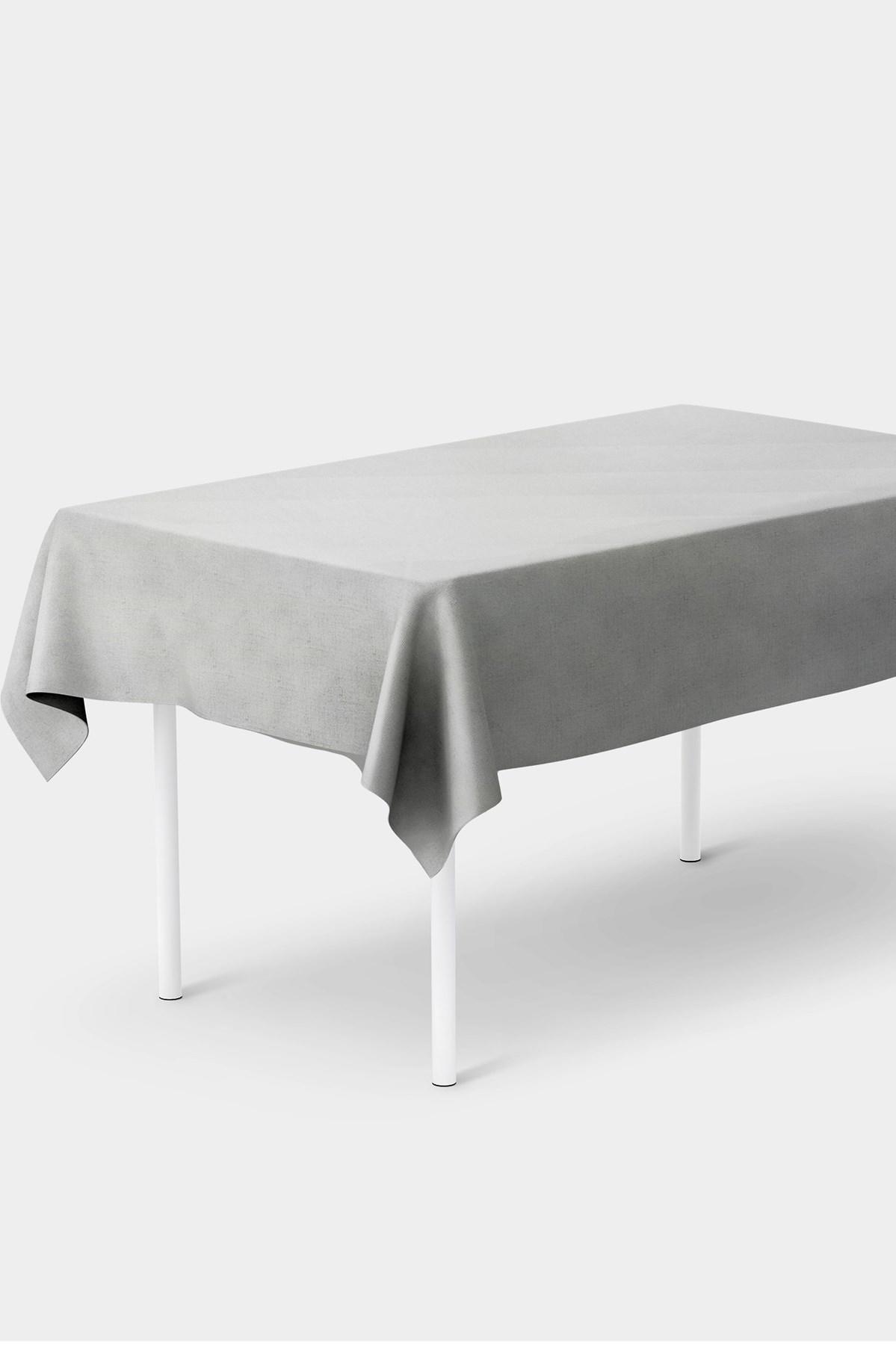 Miabella Home Saten 140 x 110 cm Masa Örtüsü Gri
