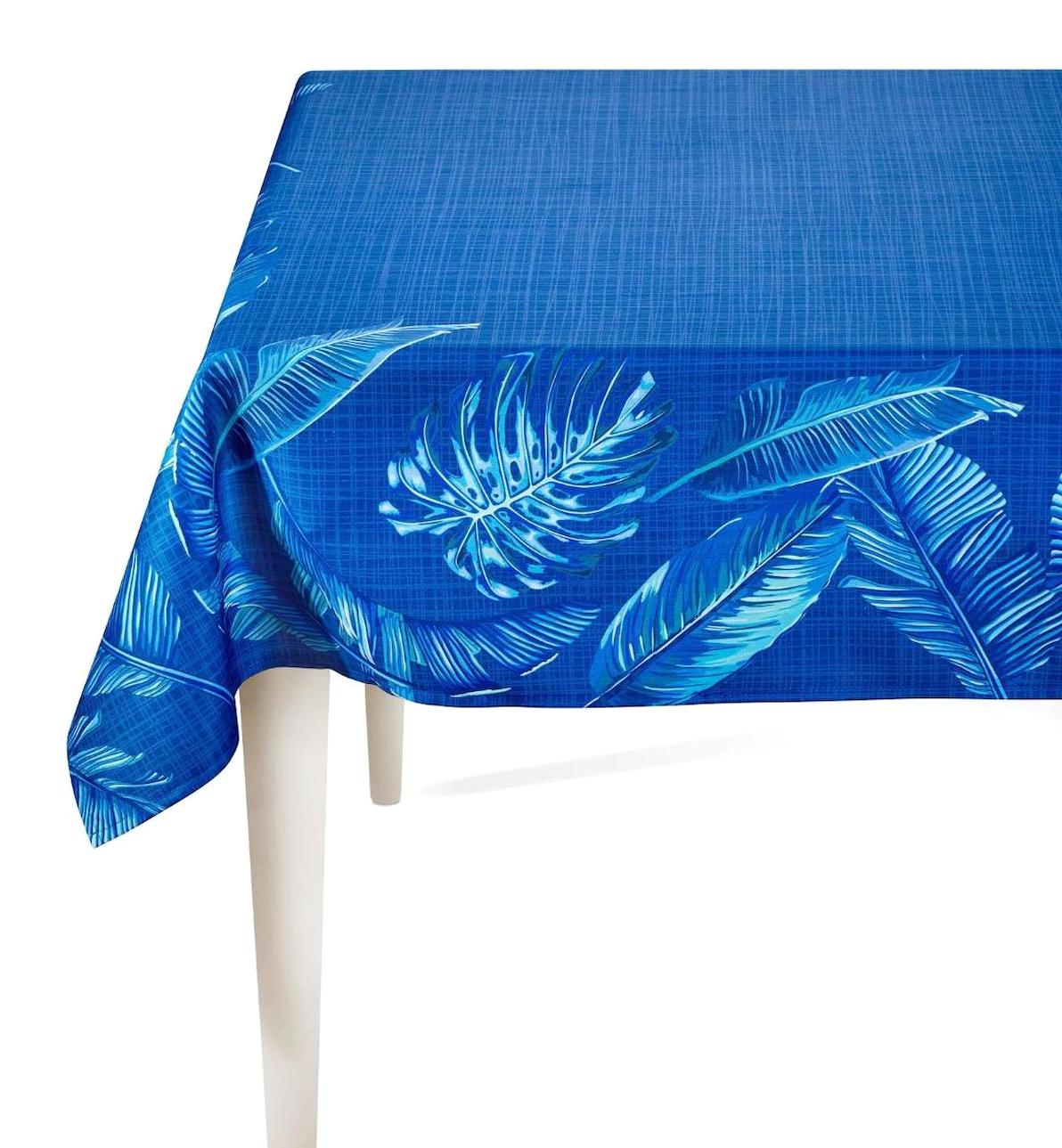 The Mia 150 x 150 cm Dikdörtgen Masa Örtüsü Mavi