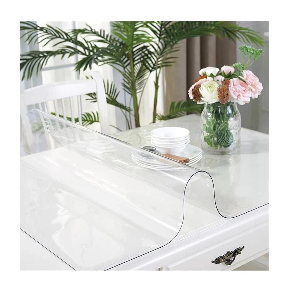 Dorenzone PVC 80 x 130 cm Dikdörtgen Şeffaf Masa Örtüsü