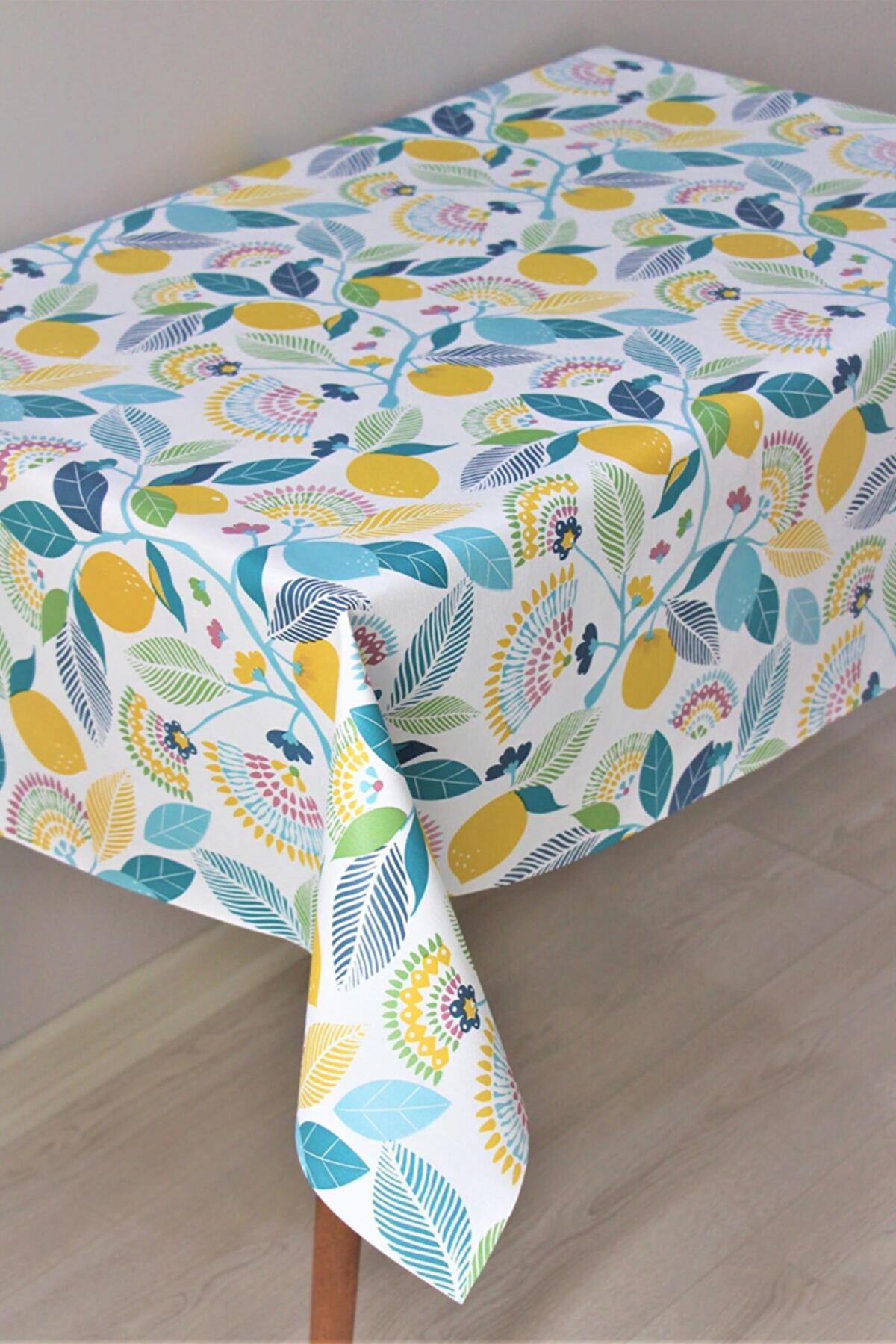 Dede Ev Tekstil PVC 115 x 140 cm Dertsiz Dikdörtgen Masa Örtüsü Çok Renkli