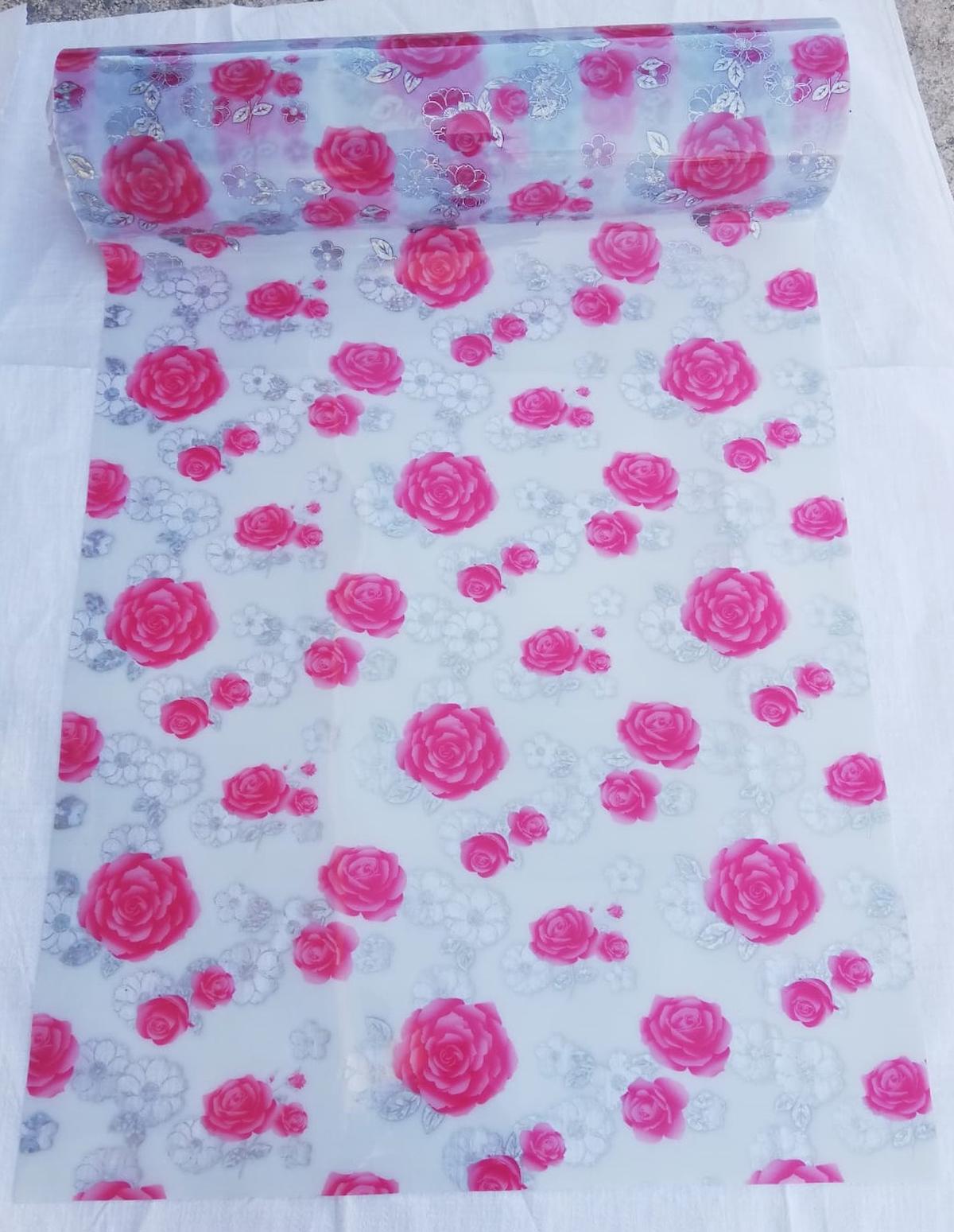 Polset PVC 80 x 160 cm Dikdörtgen Şeffaf Masa Örtüsü Pembe