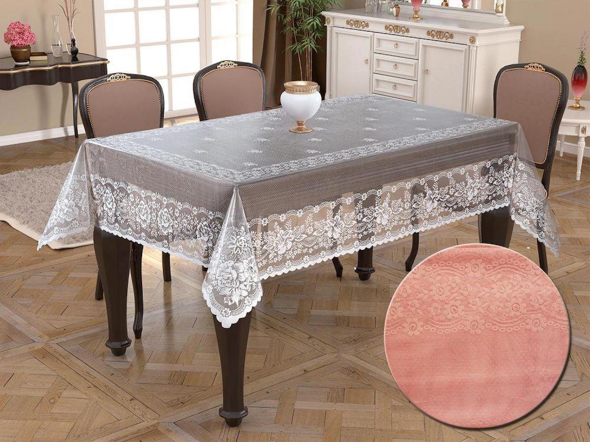 Çeyiz Diyarı 160 x 220 cm Dikdörtgen Masa Örtüsü Pudra
