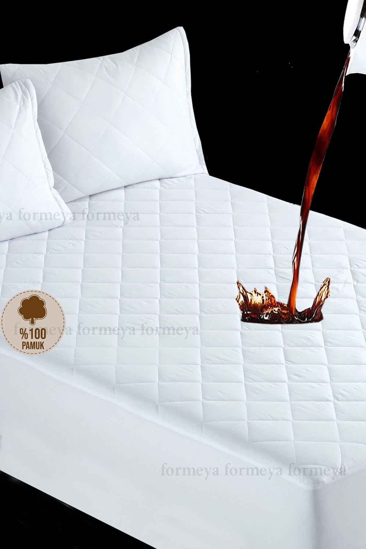 Formeya Kapitone Fitted Full Kenar Pamuk Lastikli 140 x 200 cm Alez