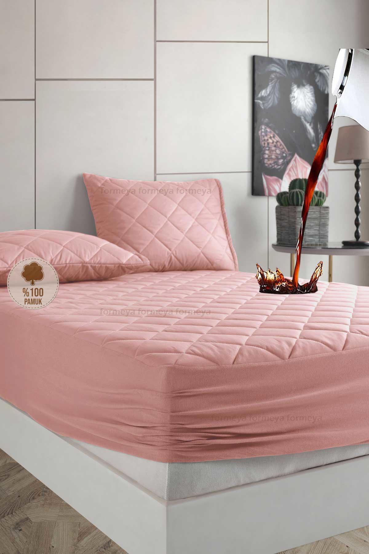 Formeya Sıvı Geçirmez Kapitone Set Pamuk Lastikli 100 x 200 cm Alez