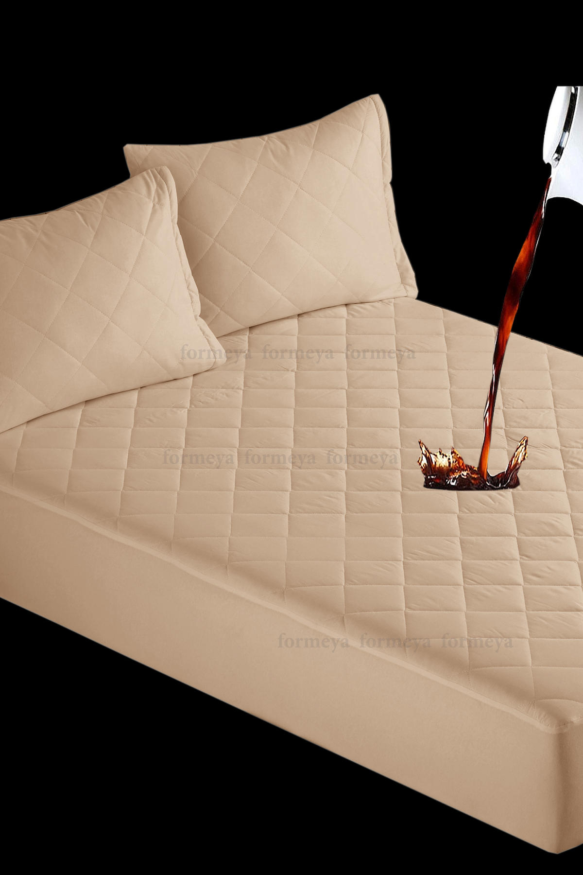 Formeya Bella Benita + Sıvı GeçirmezPamuk-Polyester Lastikli 90 x 190 cm Alez
