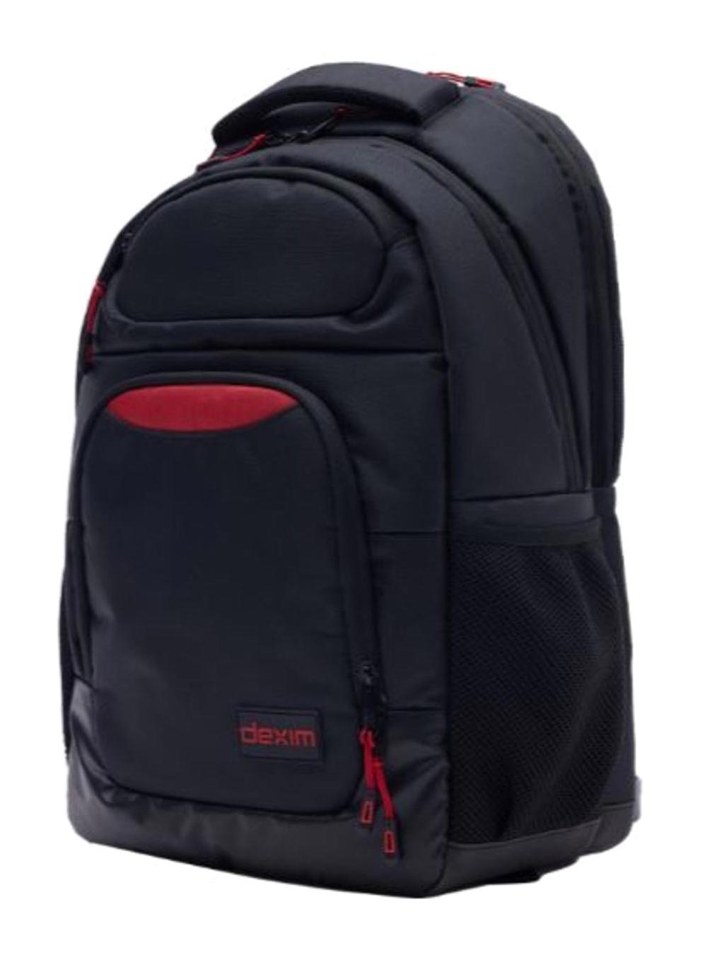 Dexim 15.6 inç Kumaş Laptop Sırt Çantası Kırmızı-Siyah