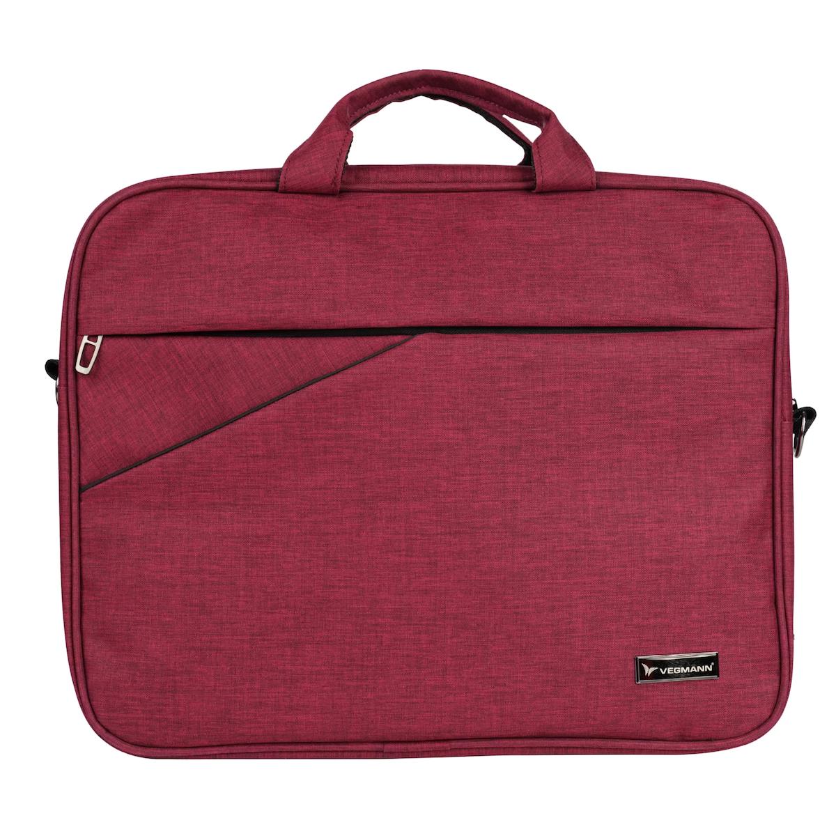 Vegmann 15.6 inç Tekstil Su Geçirmez Laptop Postacı Çantası Kırmızı