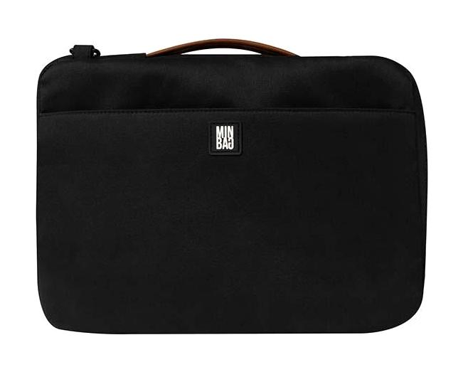 Minbag 15.6 inç Kanvas Su Geçirmez Laptop El Çantası Siyah