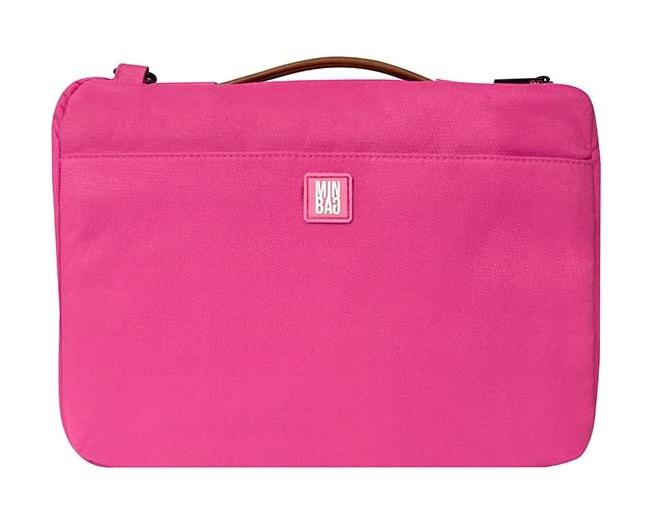 Minbag 15.6 inç Kanvas Su Geçirmez Laptop El Çantası Pembe