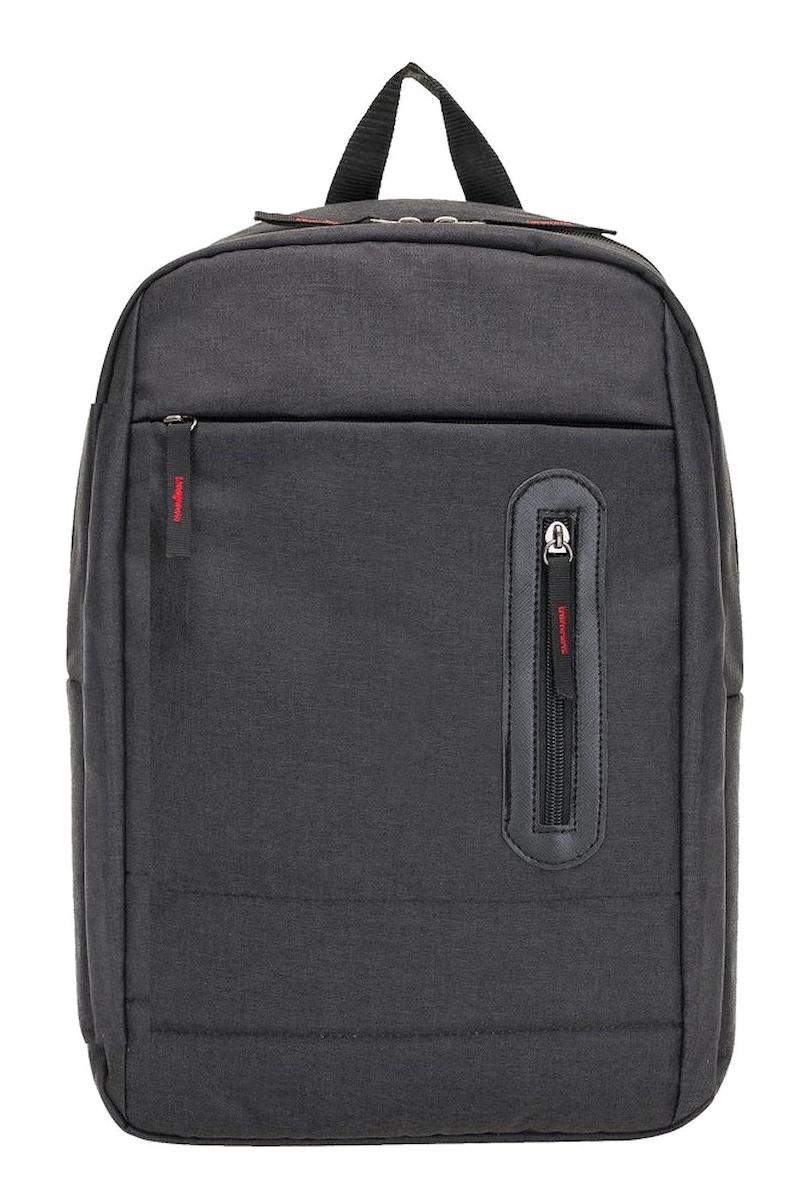 Plm 15.6 inç Kumaş Laptop Sırt Çantası Siyah