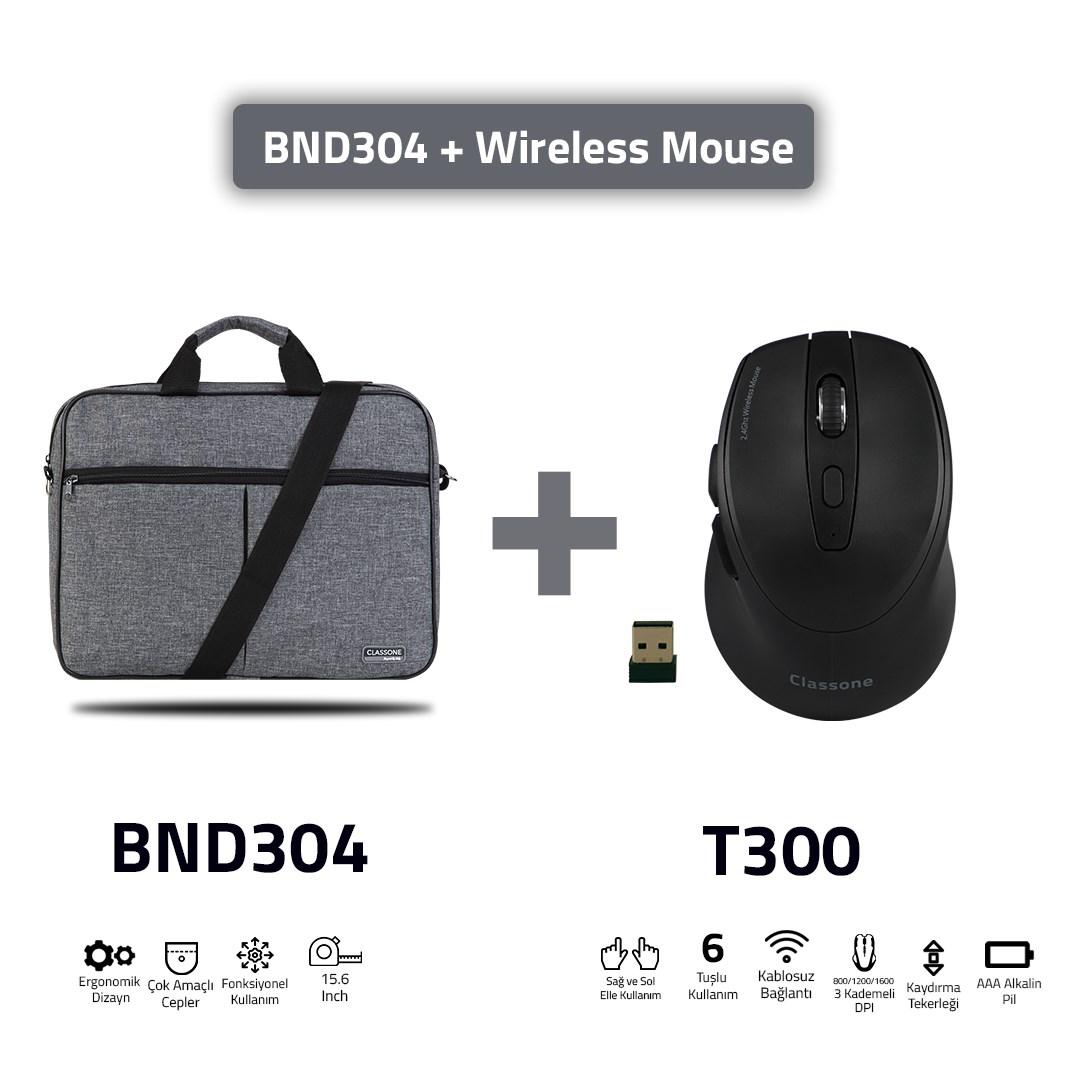 Classone BND304 Eko 15.6 inç Kumaş Laptop El Çantası Siyah