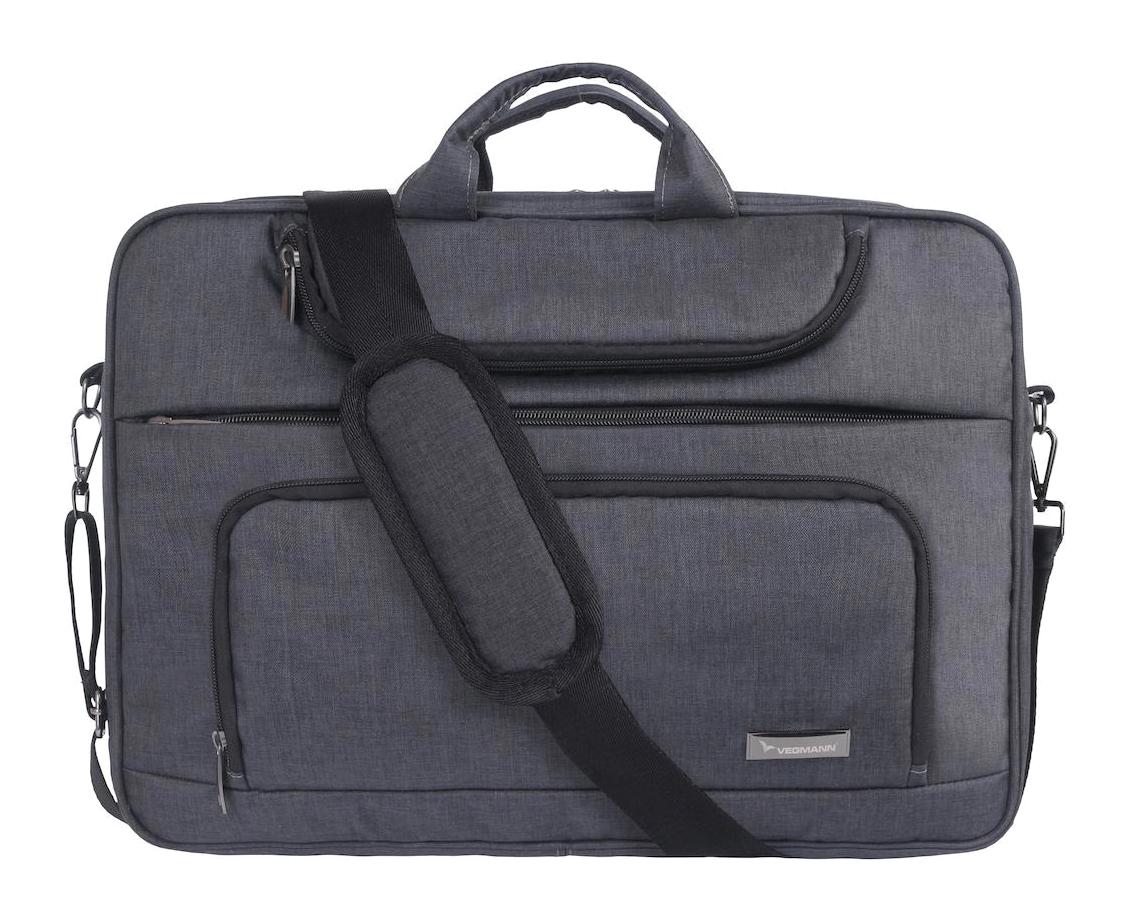 Vegmann 15.6 inç Tekstil Su Geçirmez Laptop Postacı Çantası Antrasit