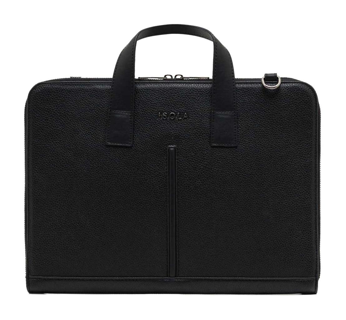 Isola Adrian 13 inç Tekstil Su Geçirmez Laptop Postacı Çantası Siyah