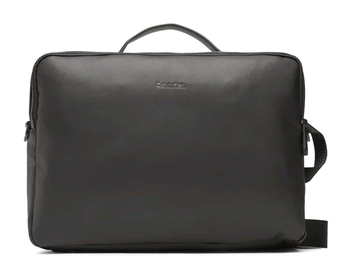 Calvin Klein Must Pique 13 inç Kumaş Laptop El Çantası Siyah
