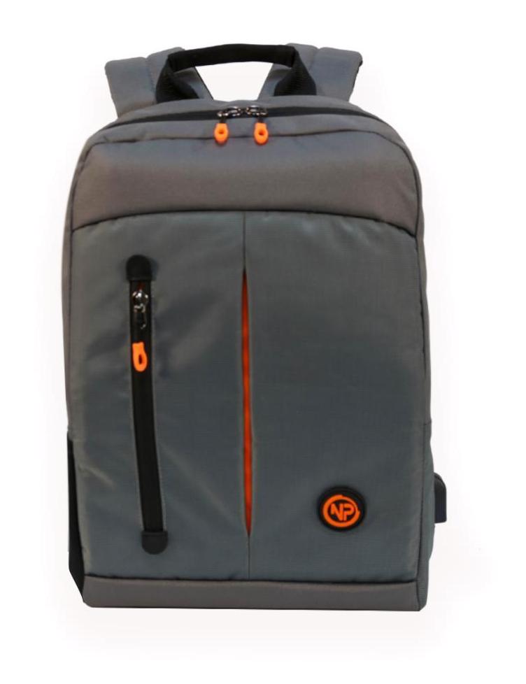 Npo Citylife Elite 16 inç Polyester Su Geçirmez Laptop Sırt Çantası Gri