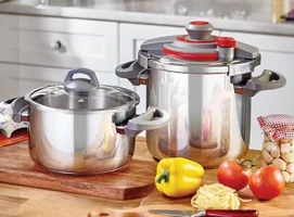 Falez Cst-1007 Cook-Fest 4+7 Lt Duduklu Tencere Kırmızı