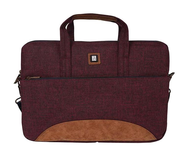 Minbag 10 inç Kumaş Su Geçirmez Laptop El Çantası Bordo