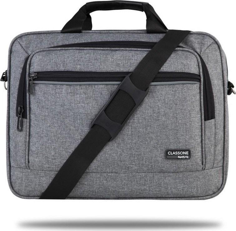 Classone TL3004 15.6 inç Kumaş Laptop Postacı Çantası Gri