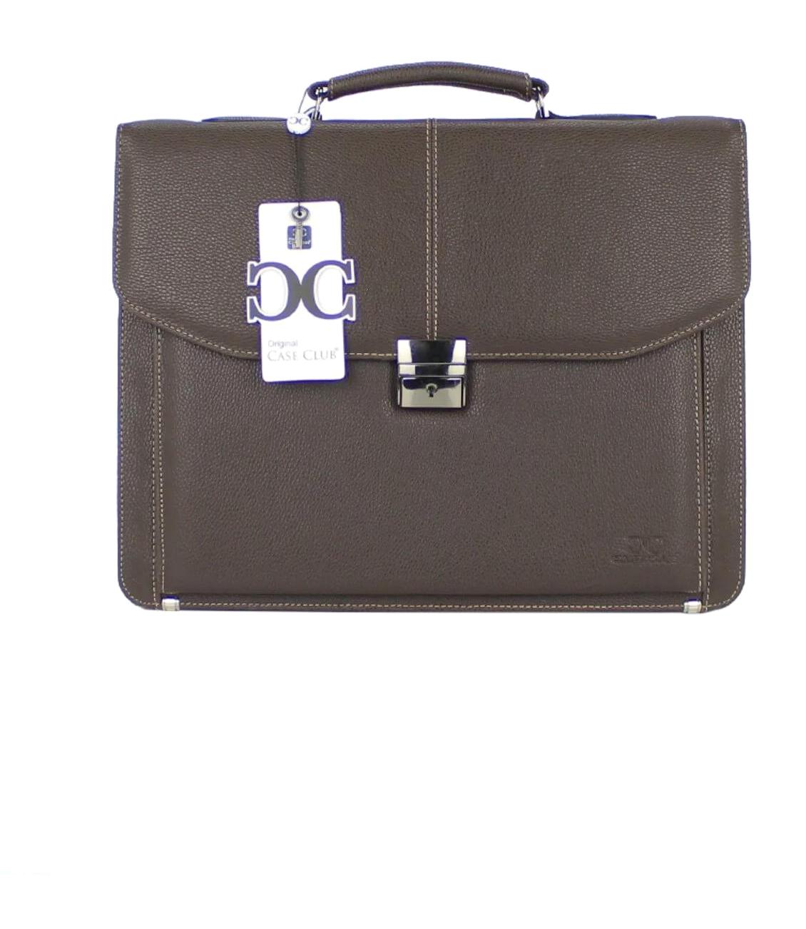 Case Club 15.6 inç Suni Deri Laptop El Çantası Kahverengi