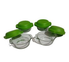 Nubutu 4 Parça Yuvarlak Cam Saklama Kabı 200 ml