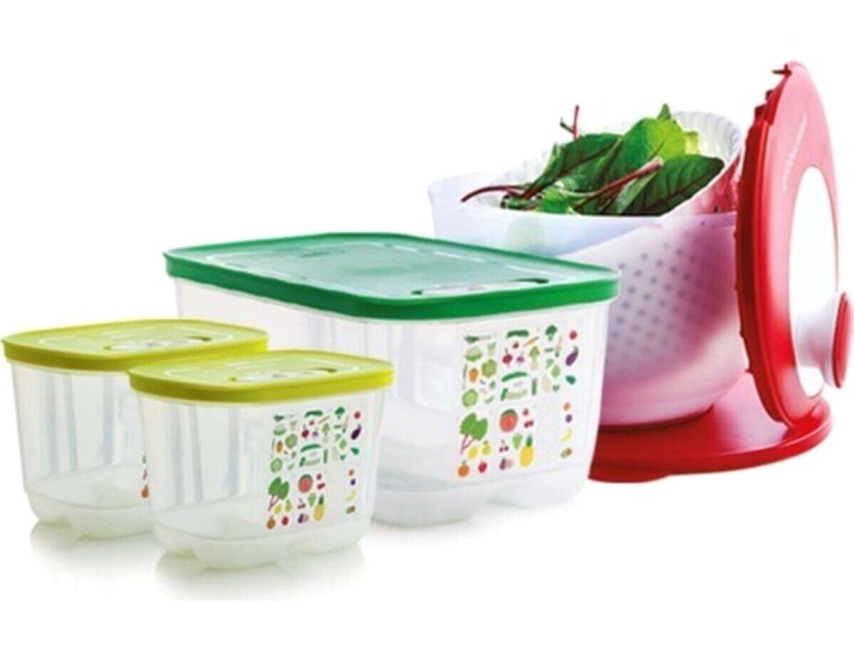 Tupperware 8 Parça Dikdörtgen - Yuvarlak Plastik Saklama Kabı