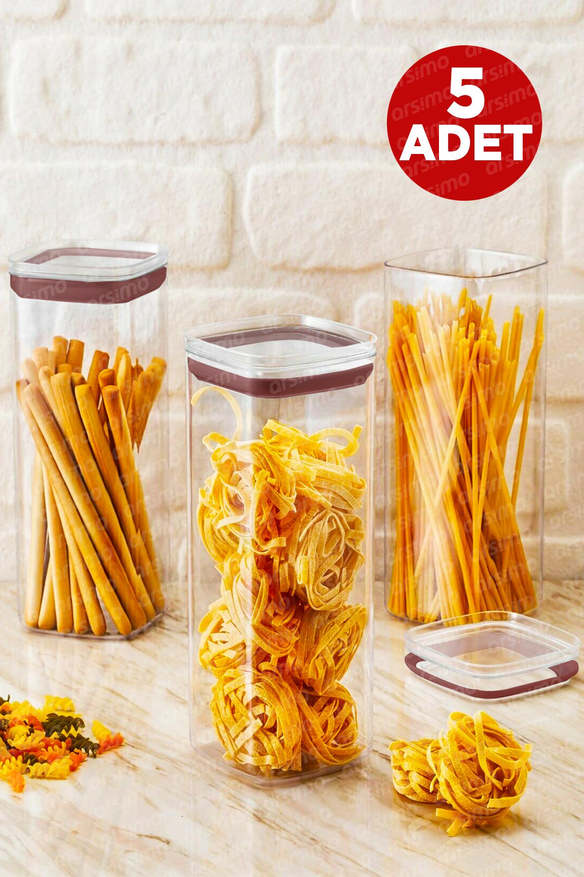 Arsimo 10 Parça Kare Akrilik Saklama Kabı 2.1 lt