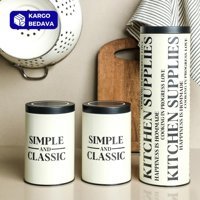 Sarkap 3 Parça Yuvarlak Metal Saklama Kabı