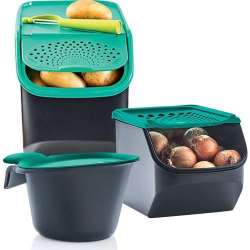Tupperware 4 Parça Kare Plastik Saklama Kabı