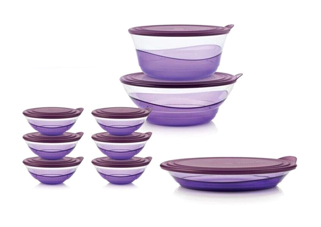 Tupperware 9 Parça Yuvarlak Plastik Saklama Kabı