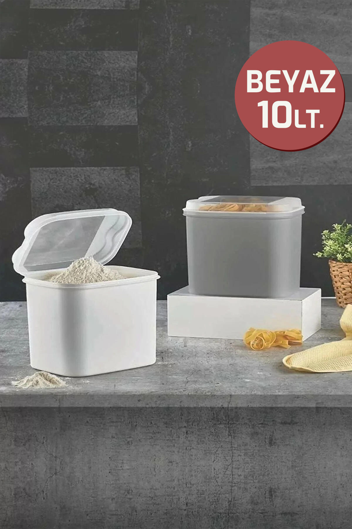 Vip Ahmet 2 Parça Dikdörtgen Plastik Saklama Kabı 10 lt