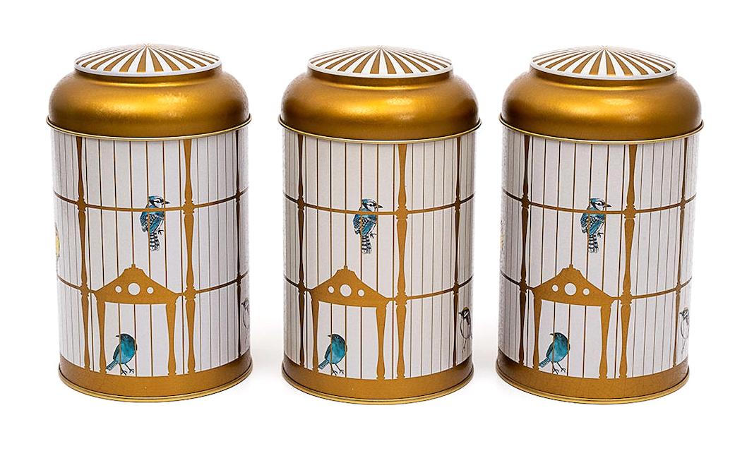 Evle 6 Parça Yuvarlak Metal Saklama Kabı 552 ml