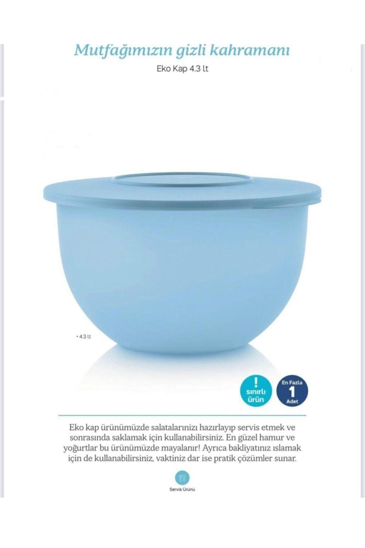 Tupperware 2 Parça Yuvarlak Plastik Saklama Kabı 4.3 lt