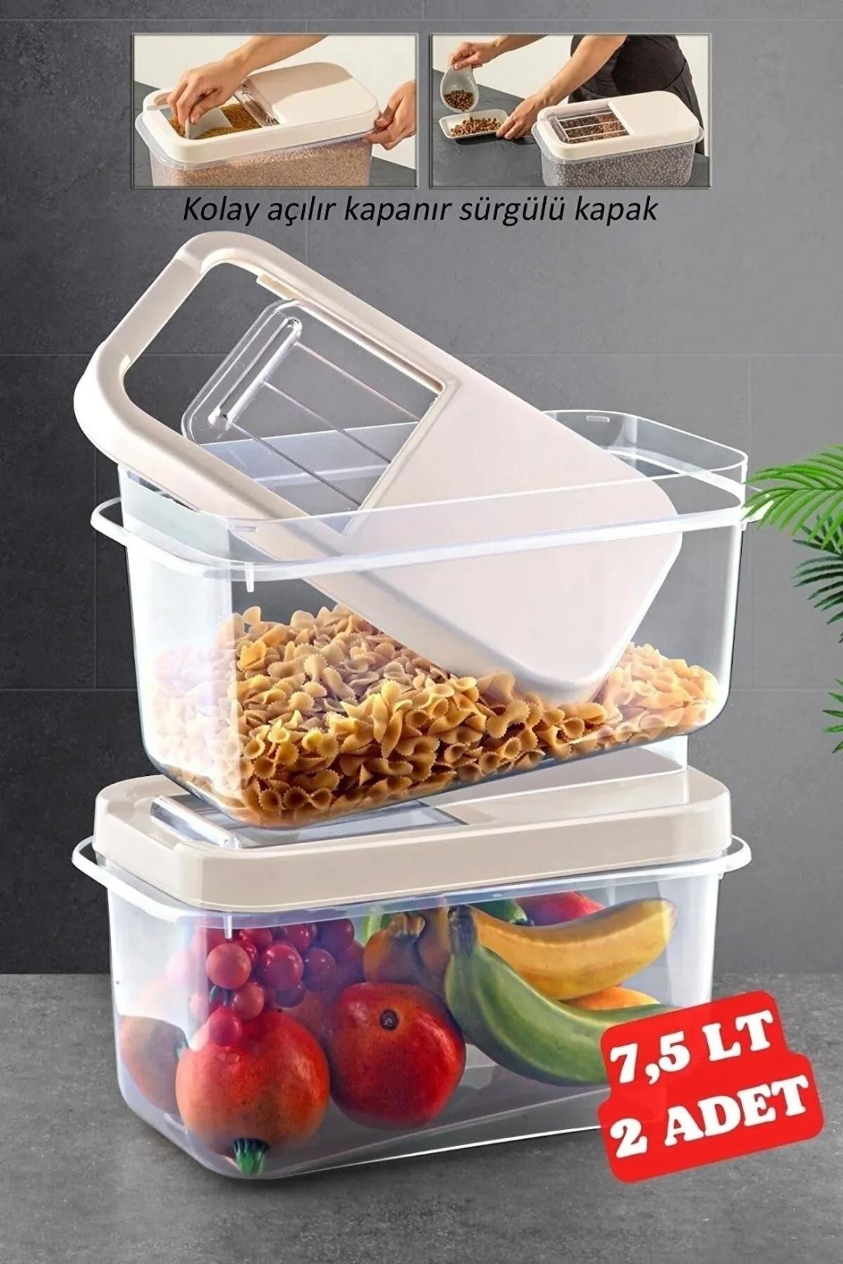 Open Home Concept 4 Parça Dikdörtgen Plastik Saklama Kabı 7.5 lt