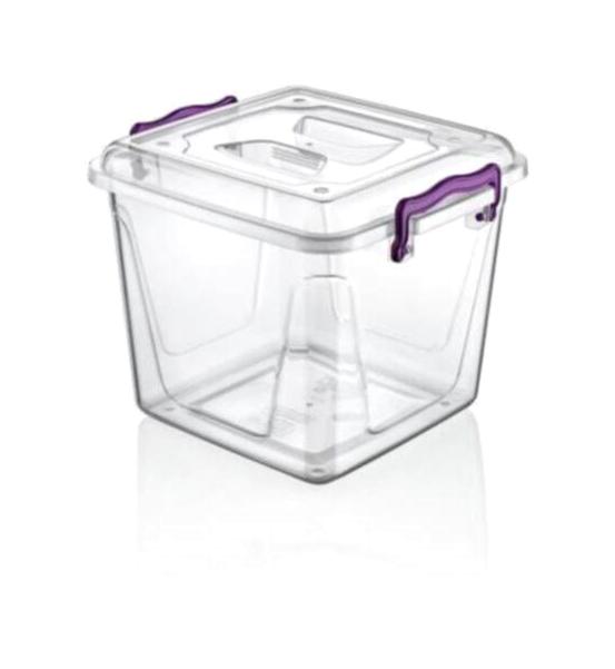 Violet 6 Parça Kare Plastik Saklama Kabı 16 lt