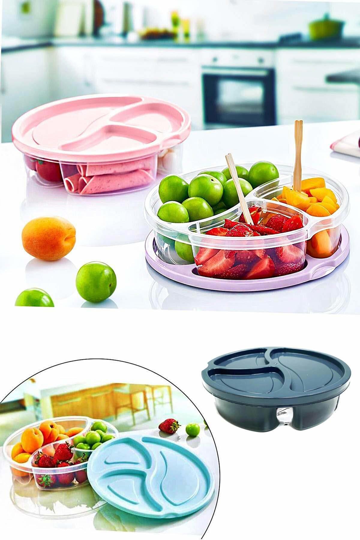 Royaleks Evet 2 Parça Yuvarlak Plastik Saklama Kabı