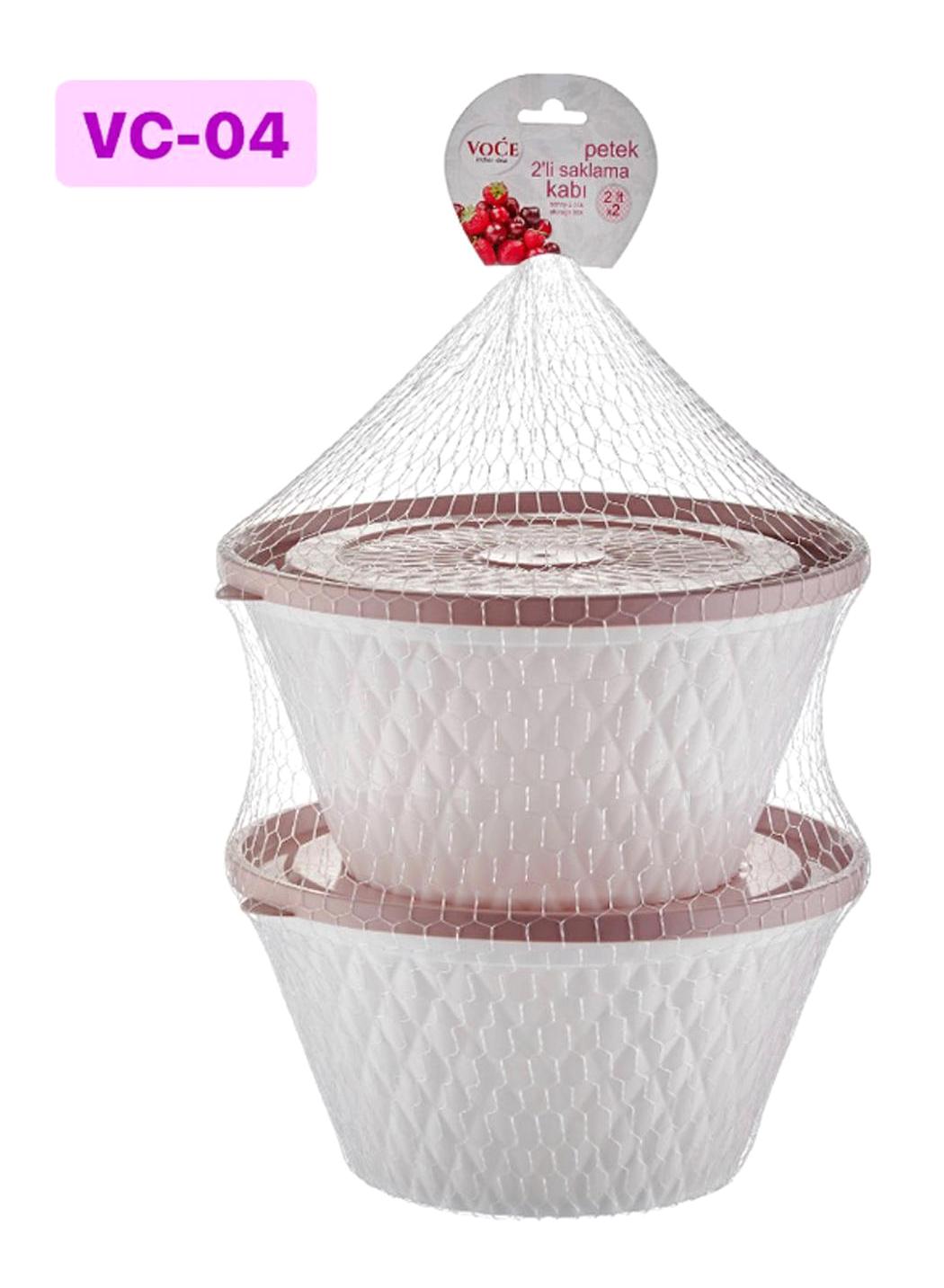 Royaleks 4 Parça Oval Plastik Saklama Kabı 2 lt