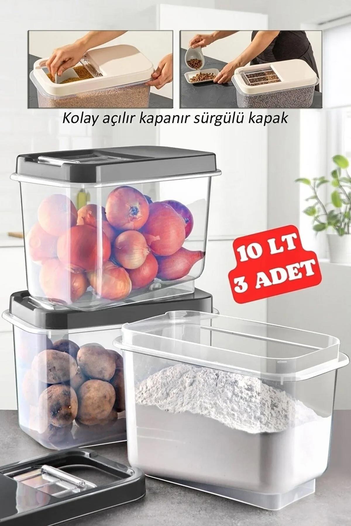 Open Home Concept 6 Parça Dikdörtgen Plastik Saklama Kabı 10 lt
