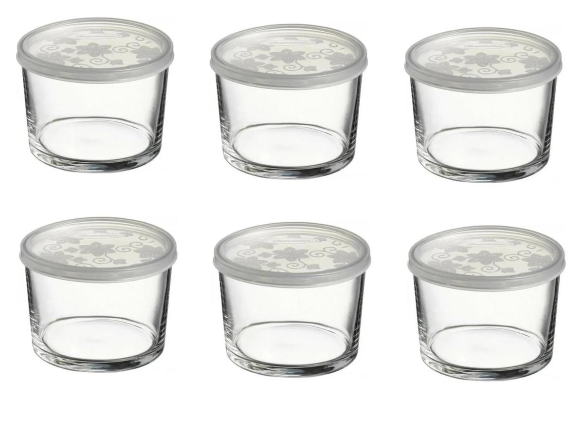 Paşabahçe 12 Parça Yuvarlak Cam Saklama Kabı 220 ml