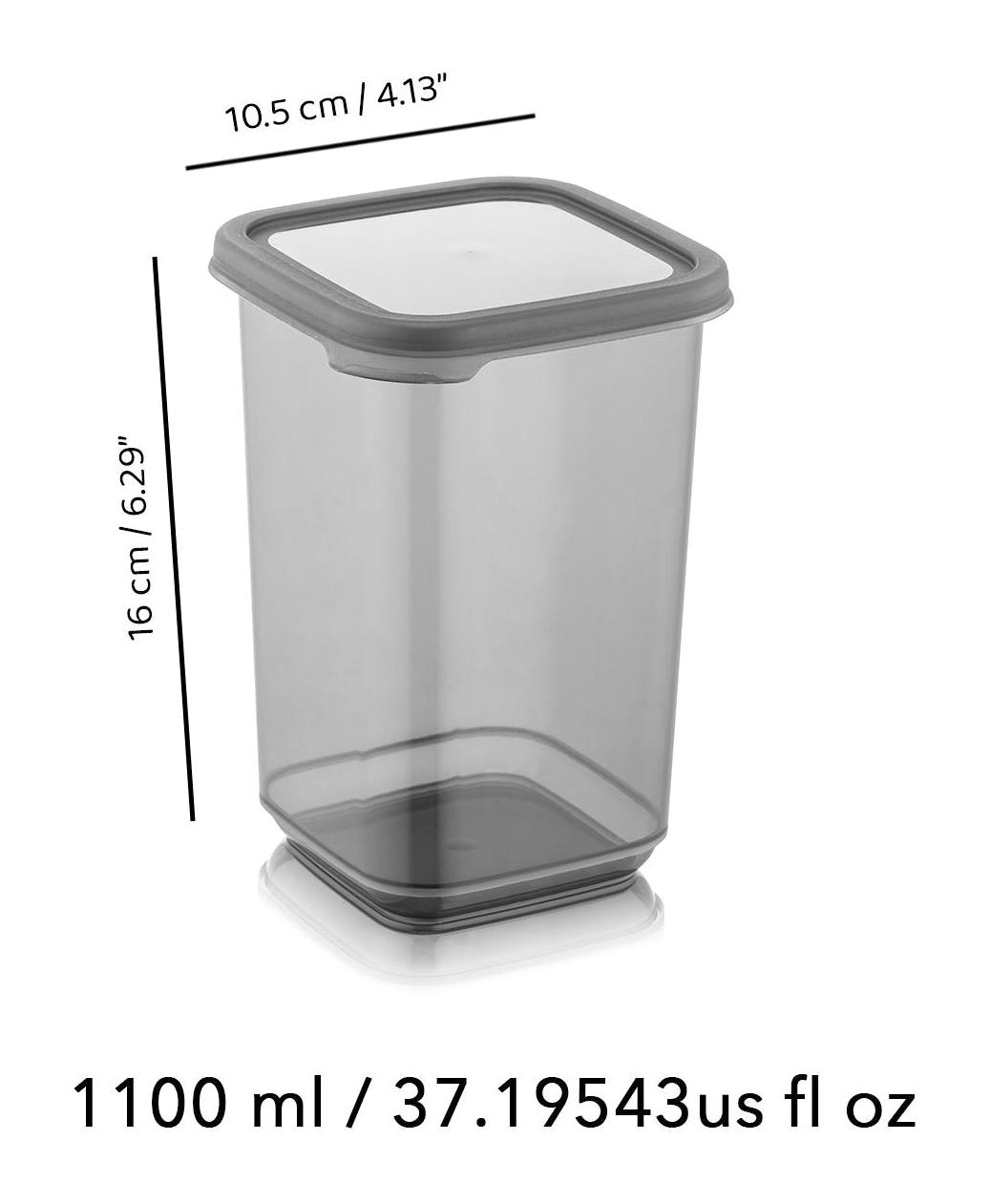 Meleni Home 24 Parça Kare Plastik Saklama Kabı 1.10 lt