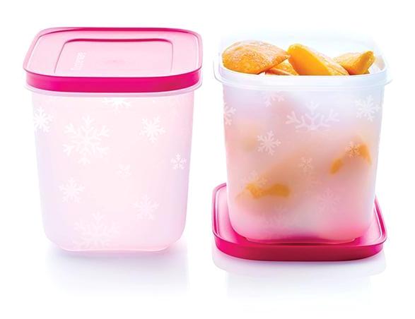 Tupperware 2 Parça Kare Plastik Saklama Kabı 1.1 lt