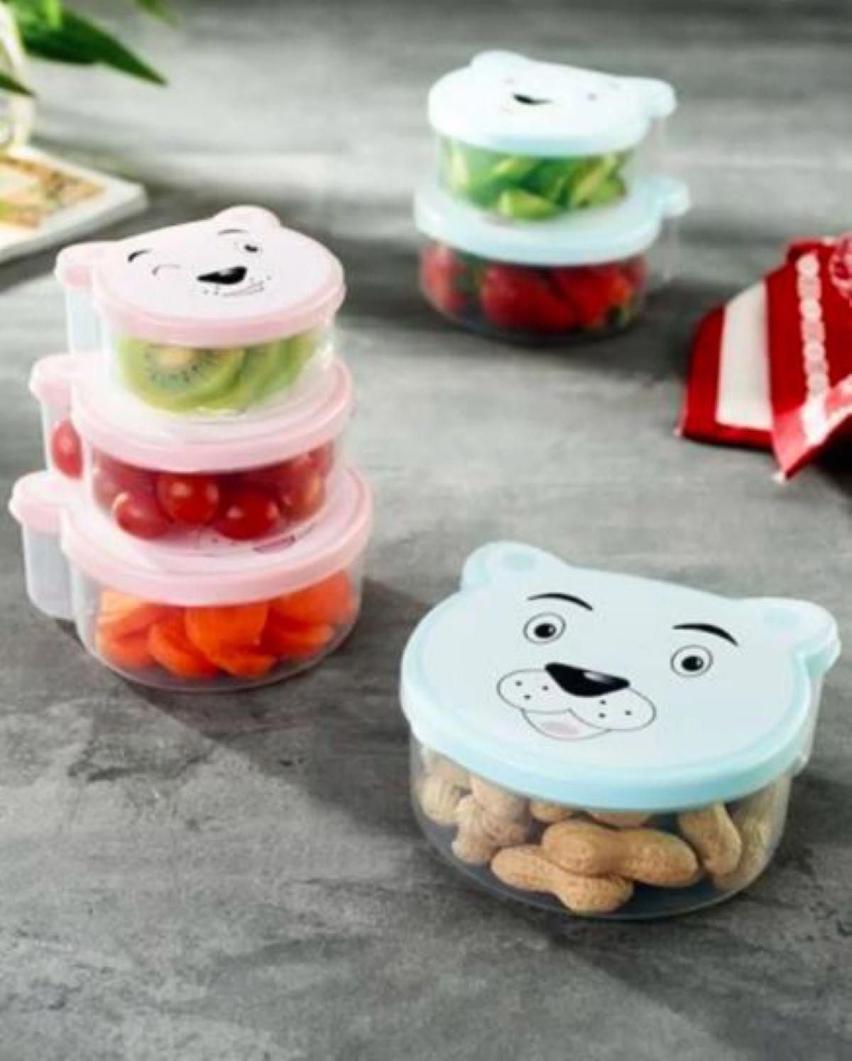 Hollyhome 8 Parça Yuvarlak Plastik Saklama Kabı
