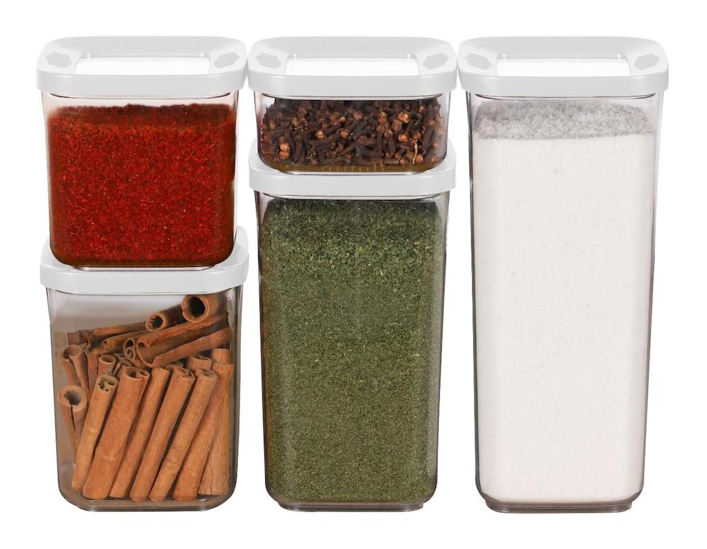 Hobi Evet 5 Parça Dikdörtgen Plastik Saklama Kabı 3 lt