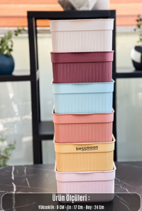 Bessmoon 12 Parça Dikdörtgen Plastik Saklama Kabı 2.5 lt