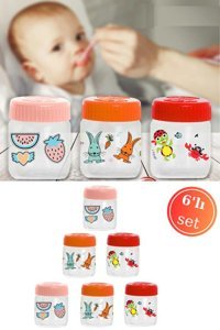 Flosoft 12 Parça Yuvarlak cam Saklama Kabı 200 ml