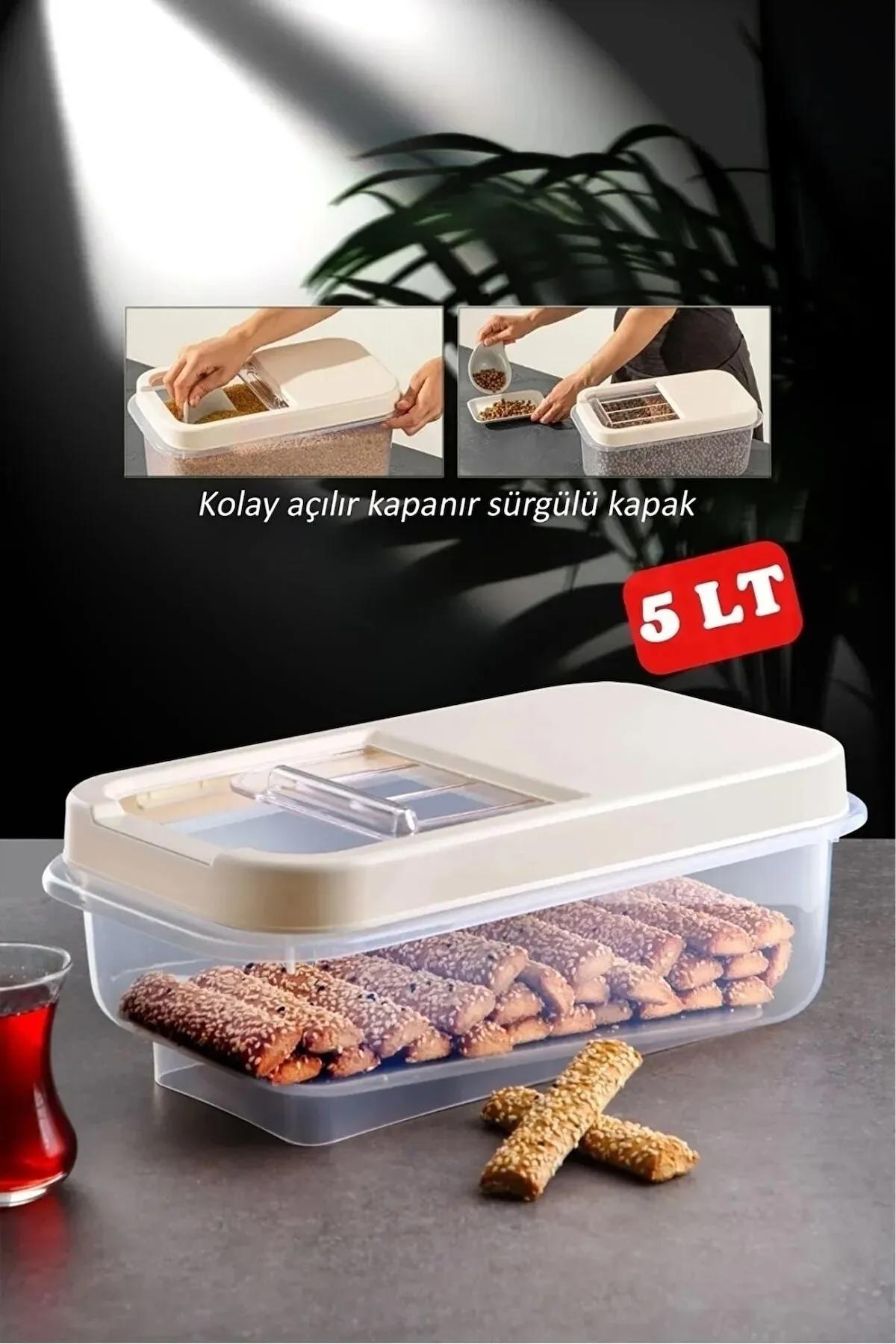 Open Home Concept 2 Parça Dikdörtgen Plastik Saklama Kabı 5 lt